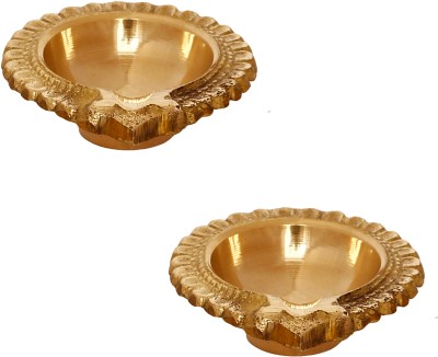 eCraftIndia Brass Table Diya Set(Height: 1.27 inch)