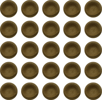 Triveni Gir Cow Dung 21 Pcs Diya | Diyas used for,Festivals, Occasions | Gifting Purpos Cow Dung (Pack of 21) Table Diya Set(Height: 2 inch)