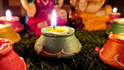 Anjana Creationss Terracotta (Pack of 5) Table Diya Set(Height: 0.944882 inch)