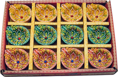 SONKARS SONKAR Creative Art Gallery Terracotta Diyas – Pack of 12 Terracotta (Pack of 12) Table Diya(Height: 2.5 inch)