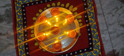 WunderVoX Water Sensor Diya/Deepak Battery Operated Reusable Plastic (Pack of 12) Table Diya Set(Height: 1.5 inch)