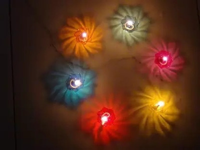 NKKL Traditional Refection LED Water Diya Temple ,Office ,Home ,Diwali Decoration 333 Plastic (Pack of 6) Table Diya Set(Height: 3 inch)