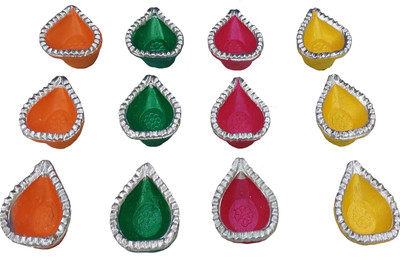 gitfforyou Terracotta (Pack of 10) Table Diya Set(Height: 3 inch)