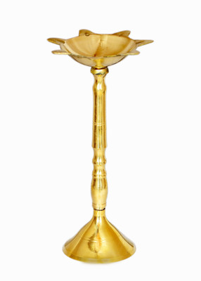 E-Handicrafts Brass Table Diya(Height: 9 inch)