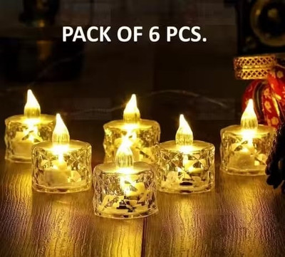 Quik Gadgts Led Light Candles Artificial Home Decoration Diwali Festival Diya Plastic (Pack of 6) Table Diya Set(Height: 0 inch)