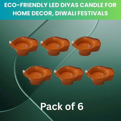SACRO Plastic (Pack of 6) Table Diya Set(Height: 2 inch)
