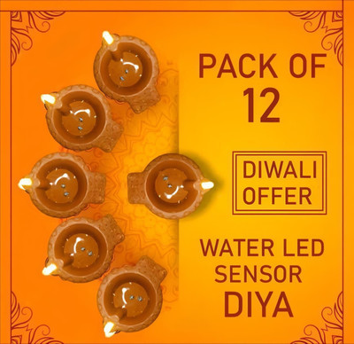 himansh expo Plastic, Brass (Pack of 12) Table Diya Set(Height: 2 inch)