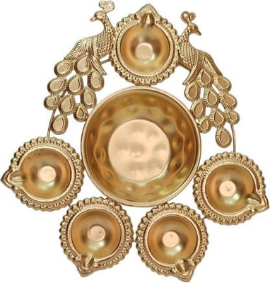 Adaa Impex Brass Urli Diya For Home Decoration & Festival Brass Table Diya(Height: 8 inch)