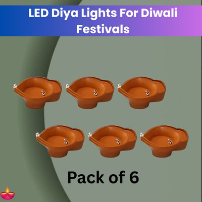 Guggu Plastic (Pack of 6) Table Diya Set(Height: 2 inch)
