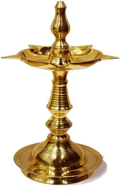 Satvik Brass Table Diya(Height: 7 inch)