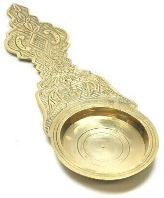 Agromech Brass Kapoor Table Diya Brass Table Diya(Height: 2.5 inch)