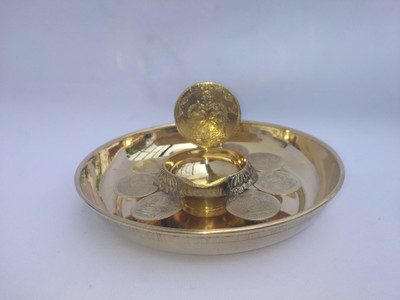 ANDARISTORE Brass Table Diya(Height: 4 inch)
