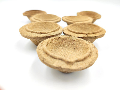 Waah Panchagavya Cow Dung Diya Vilakku Deepam for pooja Deepak for Diwali pooja/puja Earthenware (Pack of 20) Table Diya(Height: 1 inch)