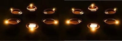 brothers enterprise water sensor diya set Plastic (Pack of 6) Table Diya Set(Height: 13.5 inch)