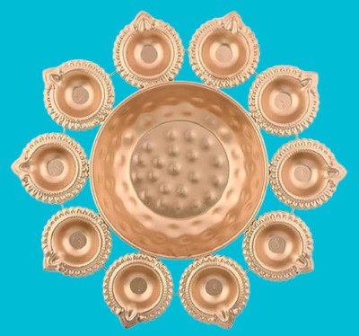 Sm impex Iron Table Diya Set(Height: 10 inch)