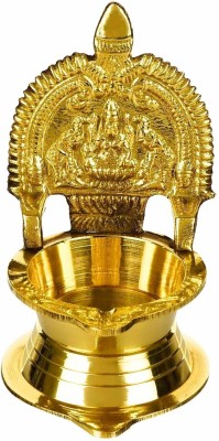 saiostore Diwali Special Lakshmi Pooja Pure brass Kamatchi diya pack of 1 Brass Table Diya(Height: 4 inch)