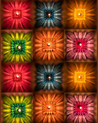 Onlinch Plastic (Pack of 24) Table Diya Set(Height: 2.5 inch)