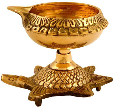 ADIYOGI Brass (Pack of 2) Table Diya(Height: 2 inch)