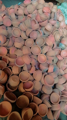 COMTOSS DIWALI & Navarti Diya, Mitti Deepak Terracotta (Pack of 51) Table Diya Set(Height: 2.54 inch)