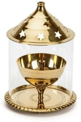 SBBCO Small Height - 2 Inch Akhand diya no Brass Table Diya(Height: 6 inch)