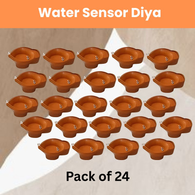 Guggu Plastic (Pack of 24) Table Diya Set(Height: 2 inch)