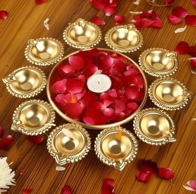 mk handicraft 2025 Iron Hanging Diya Set(Height: 10 inch)