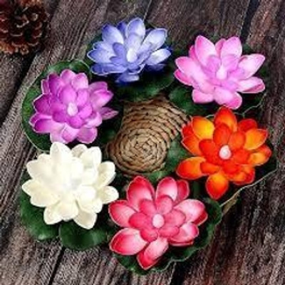 NUSHUB Plastic (Pack of 6) Table Diya Set(Height: 1.18 inch)