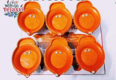 MITA Mita Water Sensor Diyas Plastic (Pack of 6) Table Diya Set(Height: 1 inch)