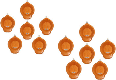 Orionis Plastic (Pack of 12) Table Diya Set(Height: 1.2 inch)