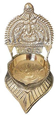 ANANYA INC Brass Kamakshi Singhasan Deep Height 10 cm Pack of 1 Brass Table Diya(Height: 4 inch)