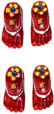 Lakhdatar Mall Mata Laxmi Ji Charan Paduka Diwali Pujan Festival Terracotta (Pack of 2) Table Diya Set(Height: 2 inch)