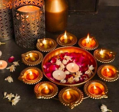 Sm impex Iron Table Diya Set(Height: 10 inch)