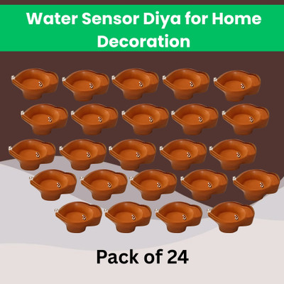 Guggu Plastic (Pack of 24) Table Diya Set(Height: 2 inch)