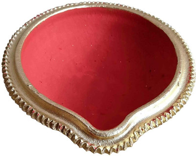 ADRON Clay Big Size Diya Set Of 1 pcs Terracotta Table Diya(Height: 5 inch)