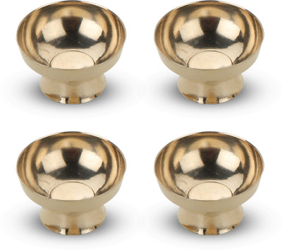 DOKCHAN Katori pendi Brass (Pack of 4) Table Diya(Height: 1.5 inch)