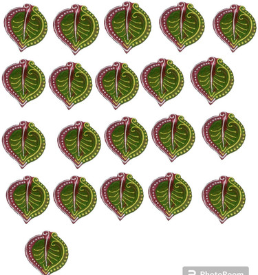 YEF Terracotta (Pack of 21) Table Diya(Height: 1 inch)