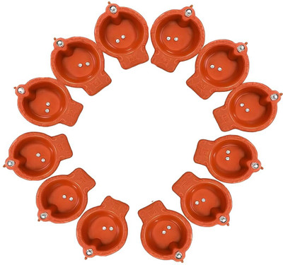 GoldenCity Plastic (Pack of 6) Table Diya Set(Height: 1 inch)