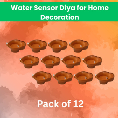 Guggu Plastic (Pack of 12) Table Diya Set(Height: 2 inch)