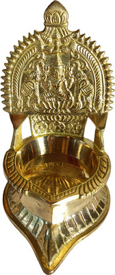 Kanyasilks Brass Table Diya(Height: 14 inch)