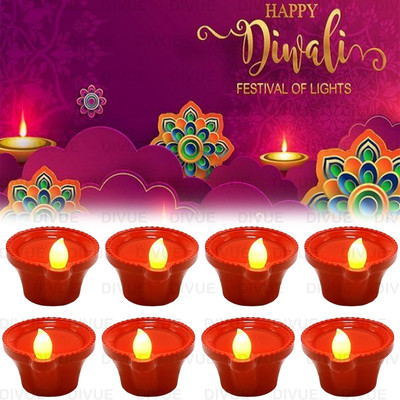 RIGHT SEARCH Plastic (Pack of 12) Table Diya Set(Height: 5 inch)