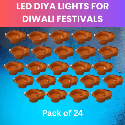 SACRO Plastic (Pack of 24) Table Diya Set(Height: 2 inch)