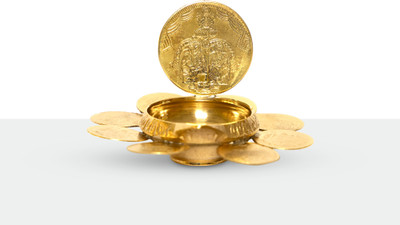 SIDDYAZH Brass Table Diya(Height: 1.5 inch)