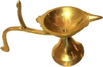 DARIDRA BHANJAN akhand diya diya for pooja diyas for pooja diyas for pooja brass jyoti diya / Oil diya with handle Brass Table Diya(Height: 2 inch)