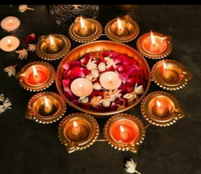 Sm impex Iron Table Diya Set(Height: 10 inch)