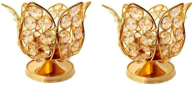BUY N RELAX Brass (Pack of 2) Table Diya Set(Height: 2.5 inch)