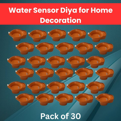 Raga Plus Water Sensor Diya LED Water Diyas for Diwali Home & Office Décor Pack of 30 B500 Plastic (Pack of 30) Table Diya Set(Height: 2 inch)