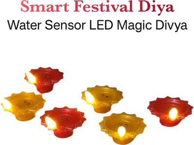 BSM Stores Plastic (Pack of 6) Table Diya Set(Height: 2 inch)
