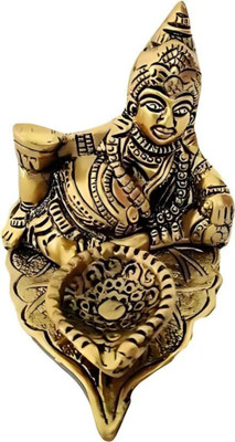 Art N Hub Beautiful Design Kuber Ji Metal Aluminium Table Diya Set(Height: 3.1 inch)