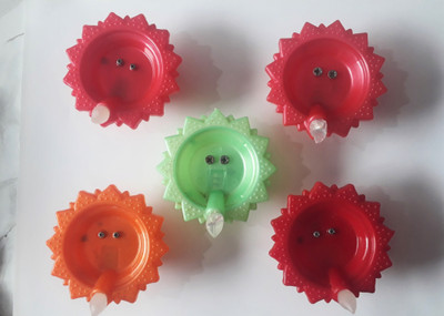 SFD Water Sensor Led Magic Diya Plastic (Pack of 5) Table Diya(Height: 1 inch)