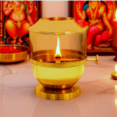 Heaven Decor Brass Table Diya(Height: 5.9 inch)